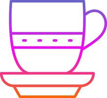 Tea Cup Line Gradient Icon Design vector