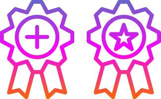 Medals Line Gradient Icon Design vector