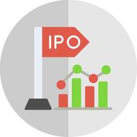 Initial Public Offering Flat Scale Icon Design vector