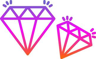 Diamond Line Gradient Icon Design vector