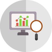 Market Analytics Flat Scale Icon Design vector