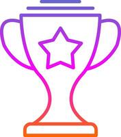 Trophy Line Gradient Icon Design vector