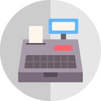 Cash Register Flat Scale Icon Design vector