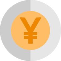 Yen Coin Flat Scale Icon Design vector