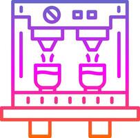 Coffee Machine Line Gradient Icon Design vector