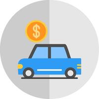 Auto Loan Flat Scale Icon Design vector