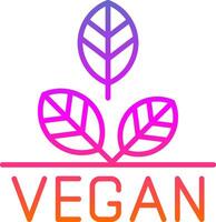 Vegan Line Gradient Icon Design vector