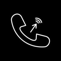 Phone Call Line Inverted Icon Design vector