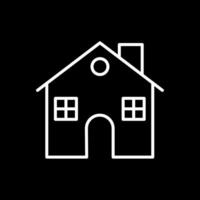 Home Line Inverted Icon Design vector