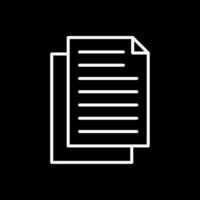 Document Line Inverted Icon Design vector