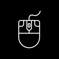 Mouse Line Inverted Icon Design vector