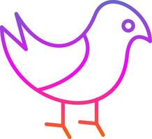 Bird Line Gradient Icon Design vector