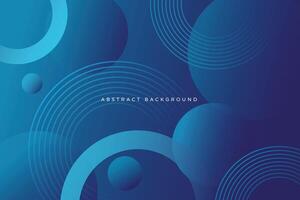 Abstract Blue Gradient Line Circle Background vector