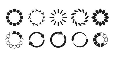 Loading Circle Progress Download and Upload Bar Icon vector