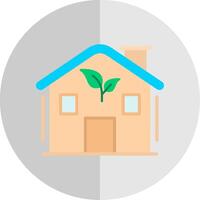 Low Energy House Flat Scale Icon Design vector
