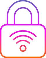 Padlock Line Gradient Icon Design vector