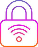 Padlock Line Gradient Icon Design vector