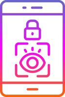 Eye Scanner Line Gradient Icon Design vector