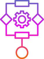 Algorithm Line Gradient Icon Design vector