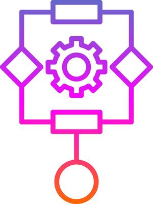 Algorithm Line Gradient Icon Design