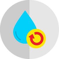 agua tratamiento plano escala icono diseño vector