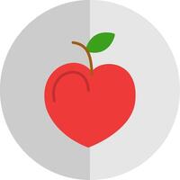 Nectarine Flat Scale Icon Design vector