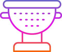 Sieve Line Gradient Icon Design vector