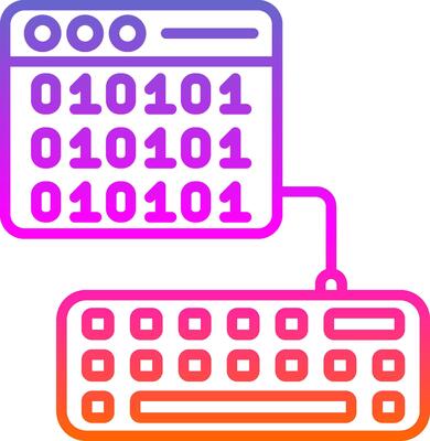 Browser Line Gradient Icon Design