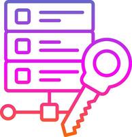 Database Line Gradient Icon Design vector