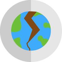 Earth Quake Flat Scale Icon Design vector