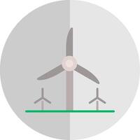 turbina energía plano escala icono diseño vector