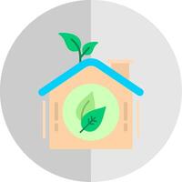 Green House Flat Scale Icon Design vector