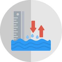 Sea Level Flat Scale Icon Design vector