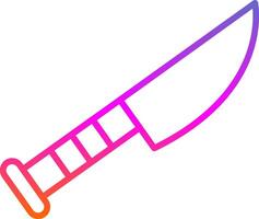 Knife Line Gradient Icon Design vector