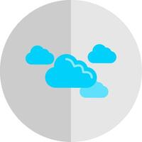 nubes plano escala icono diseño vector