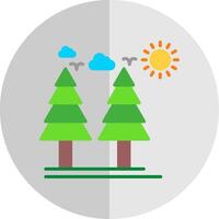 Healthy Forest Flat Scale Icon Design vector