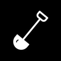 Shovel Glyph Inverted Icon Design vector