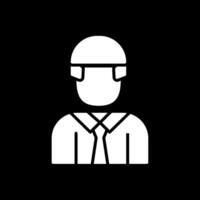 Employee Glyph Inverted Icon Design vector