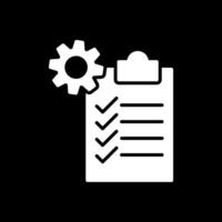 Project Mnagement Glyph Inverted Icon Design vector
