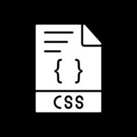 CSS Glyph Inverted Icon Design vector