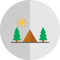 Camping Flat Scale Icon Design vector