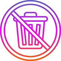 Prohibited Sign Line Gradient Icon Design vector