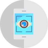 Eye Recognition Flat Scale Icon Design vector