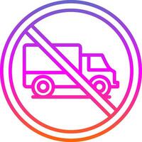 No Heavy Vehicle Line Gradient Icon Design vector
