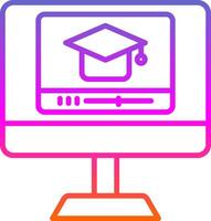 Educational Line Gradient Icon Design vector