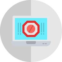 Ad Blocker Flat Scale Icon Design vector
