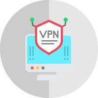 Vpn Flat Scale Icon Design vector