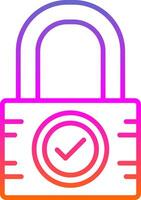 Padlock Line Gradient Icon Design vector