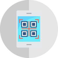 qr código plano escala icono diseño vector