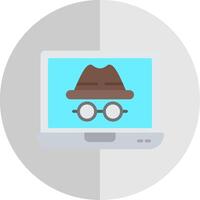 Incognito Flat Scale Icon Design vector